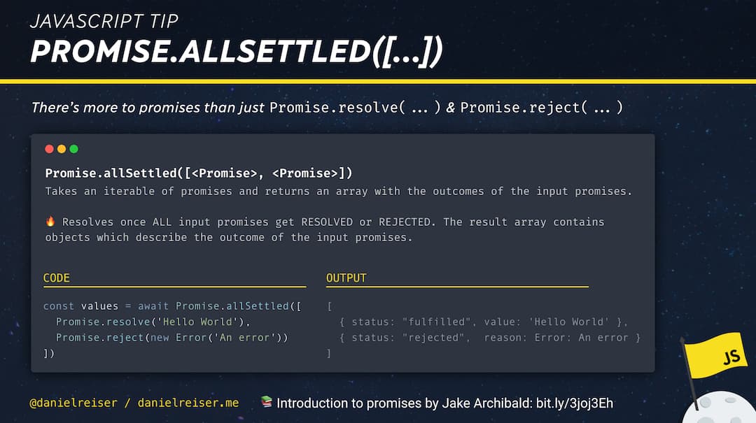 Promise.allSettled([...])